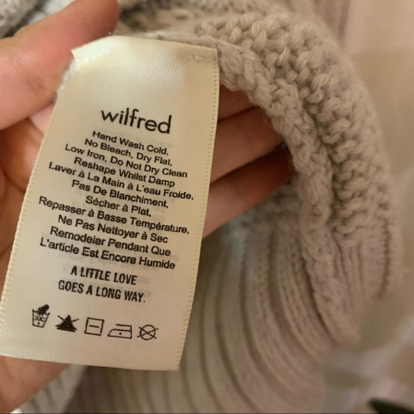 Aritzia Wilfred Harper Sweater in Grey Cableknit - Picture 5 of 6